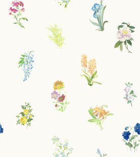 水彩花卉图案背景纹理