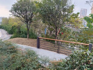 户外木质围栏景观