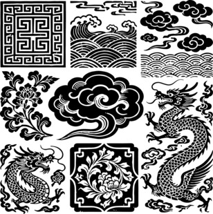 传统中式吉祥图案集合