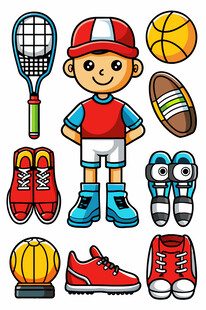 儿童运动装备集合