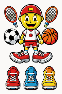运动小子与多样运动装备