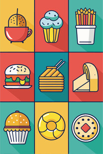 多彩美味的各式休闲食品