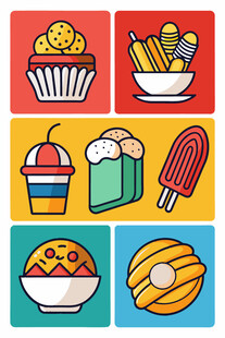 多彩美味的各式甜点与饮品