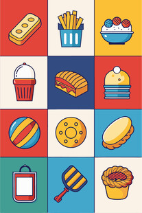 多彩美味小吃集合