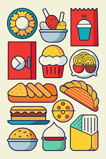 多彩美味的各式休闲食品