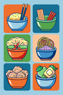 多彩中式面食美食集合