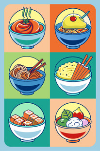 多彩美味日式拉面组合