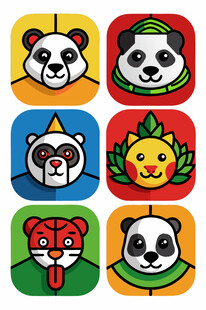 可爱动物卡通头像集合