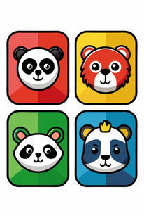 可爱动物头像图标集合