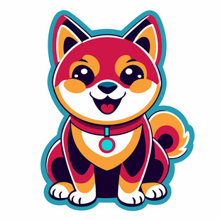 可爱柴犬卡通形象