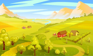 田园乡村风光美景