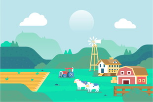 乡村田园风光图景