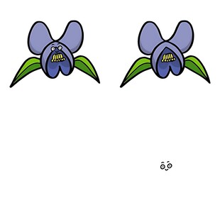 紫色花朵耳环设计图