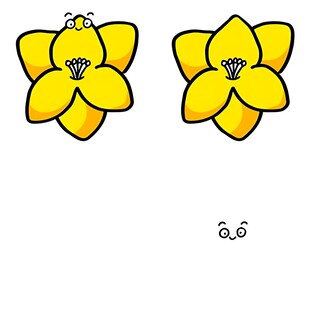 黄色花朵耳环设计图