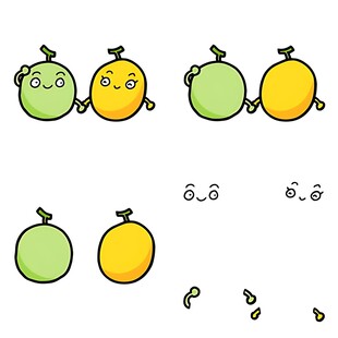 青黄水果对比及重量展示