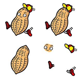 花生卡通形象的趣味动态