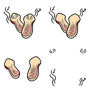 卡通风格的骨头插画