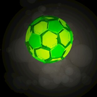 发光的绿色足球