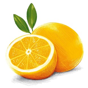 新鲜橙子饱满多汁诱人