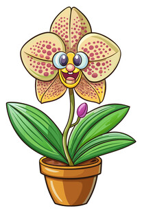 可爱卡通兰花盆栽