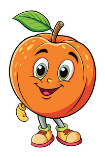 可爱卡通桃子形象