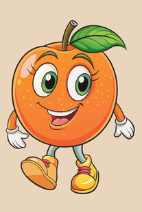 可爱橙子卡通形象