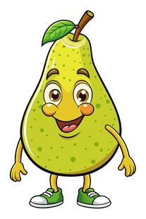 可爱卡通梨子形象