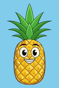 可爱卡通菠萝形象