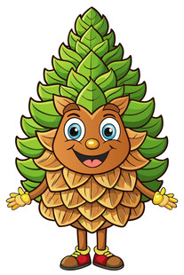 可爱松果卡通形象