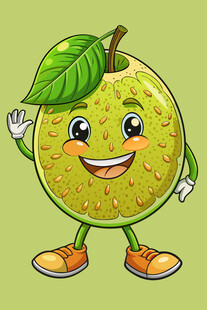 可爱青苹果卡通形象