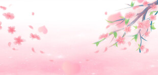 浪漫粉色樱花背景图