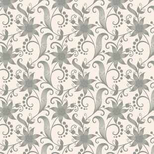 浅灰花卉复古花纹图案