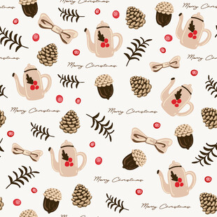 可爱松鼠坚果图案背景