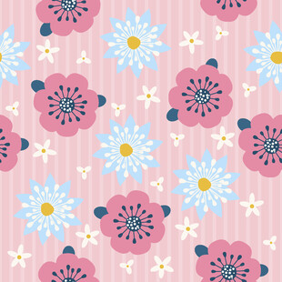 粉色花卉条纹图案背景