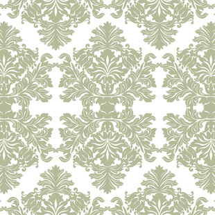 复古绿白花卉几何图案纹理