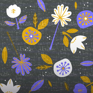 手绘清新花卉图案背景