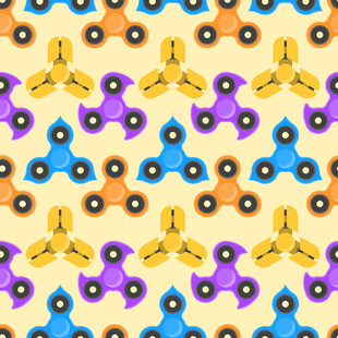 多彩指尖陀螺无缝图案