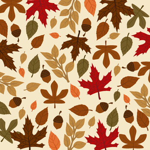 秋季树叶图案背景