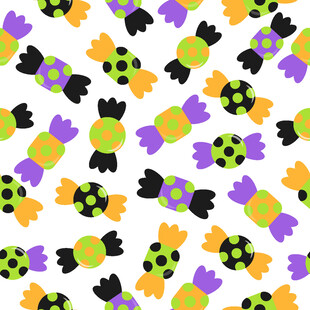 万圣节糖果图案背景