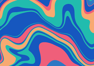 多彩波浪抽象图案背景