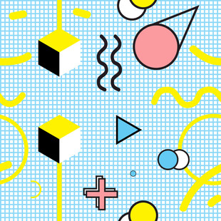 几何图案构成的多彩背景