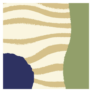 抽象几何色块拼接图案