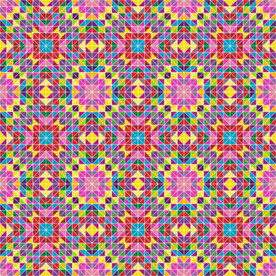 多彩几何图案无缝背景图