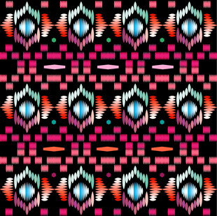 几何图案彩色民族风纹理