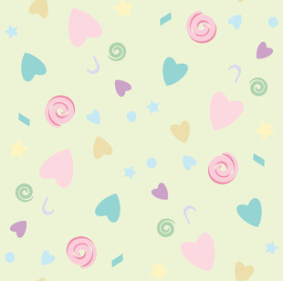 多彩爱心糖果图案背景