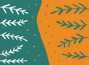 几何植物图案背景设计