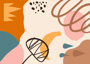 抽象几何图案艺术插画