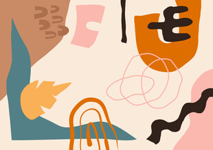 抽象几何图形艺术插画