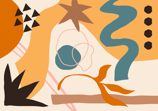 抽象几何风格艺术插画