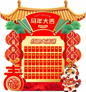 马年大吉新春祈福墙